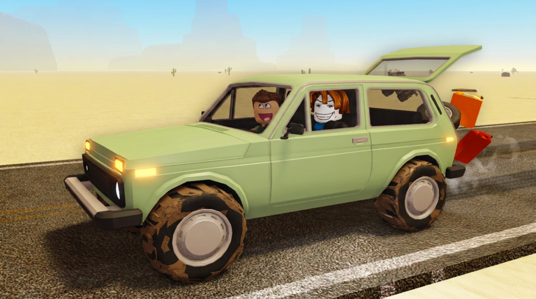 Artwork for the Car Quest event in a dusty trip