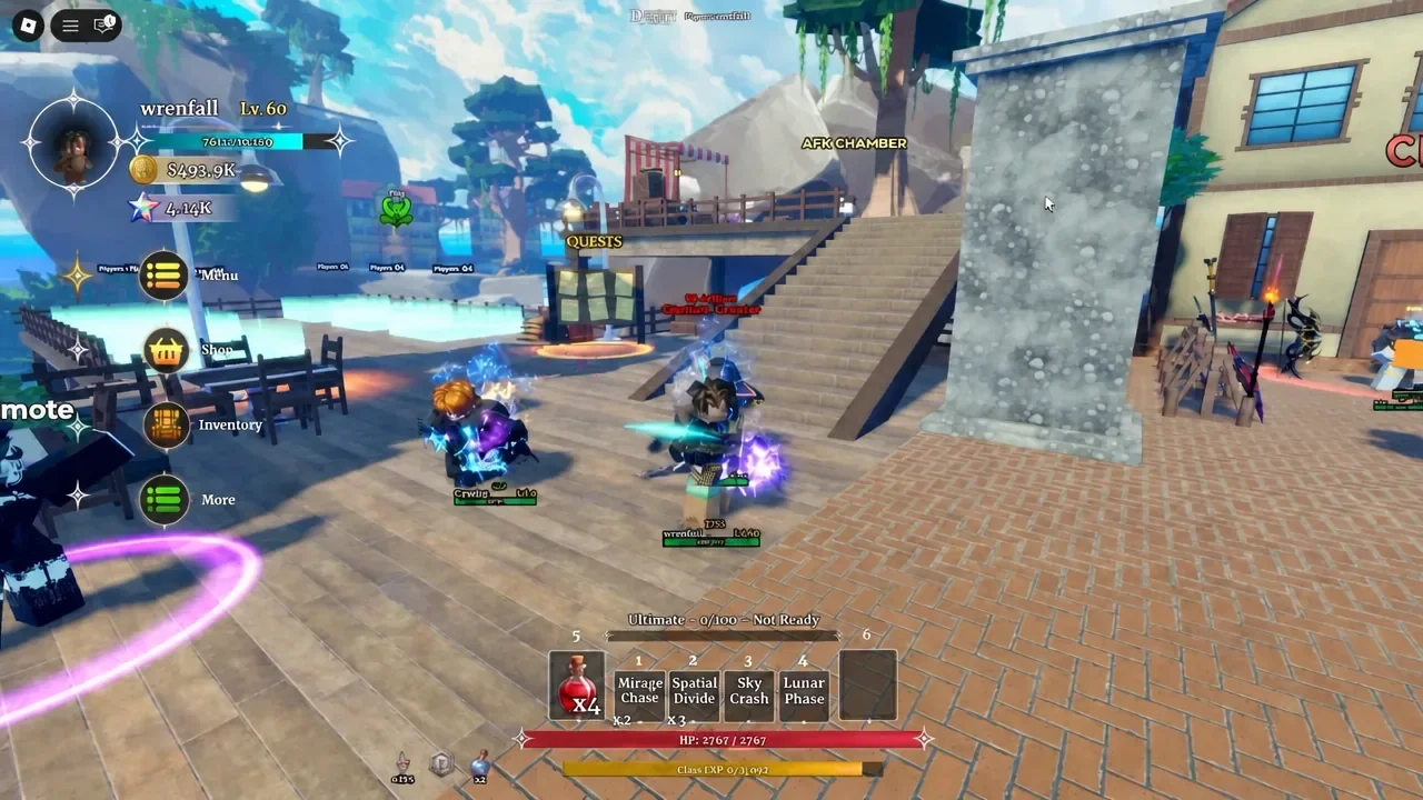 The Judgement's Edge weapon shown in Dungeon Lootr after completing the evolution quest