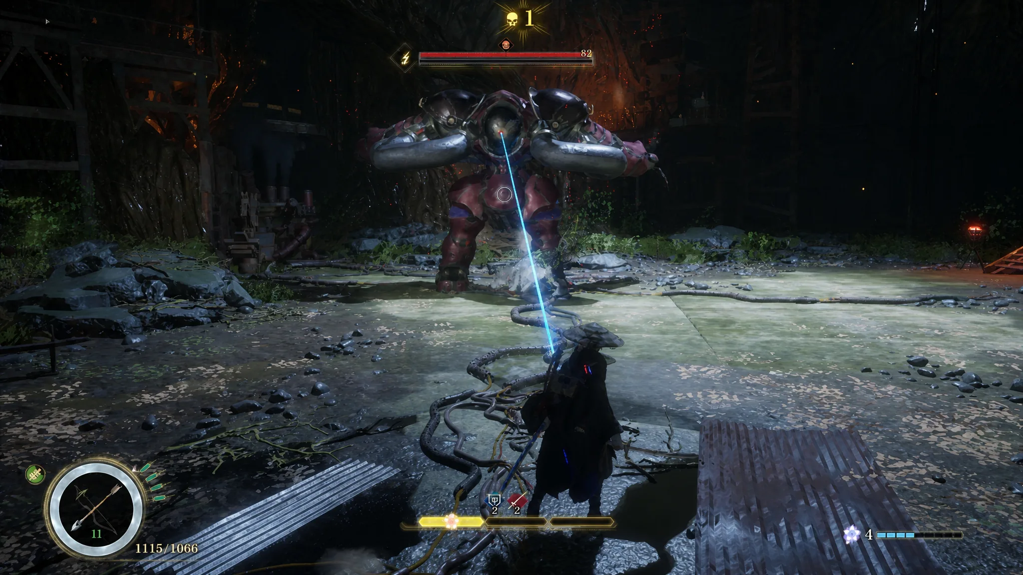 Fighting the Giant Golem in Beast of Reincarnation