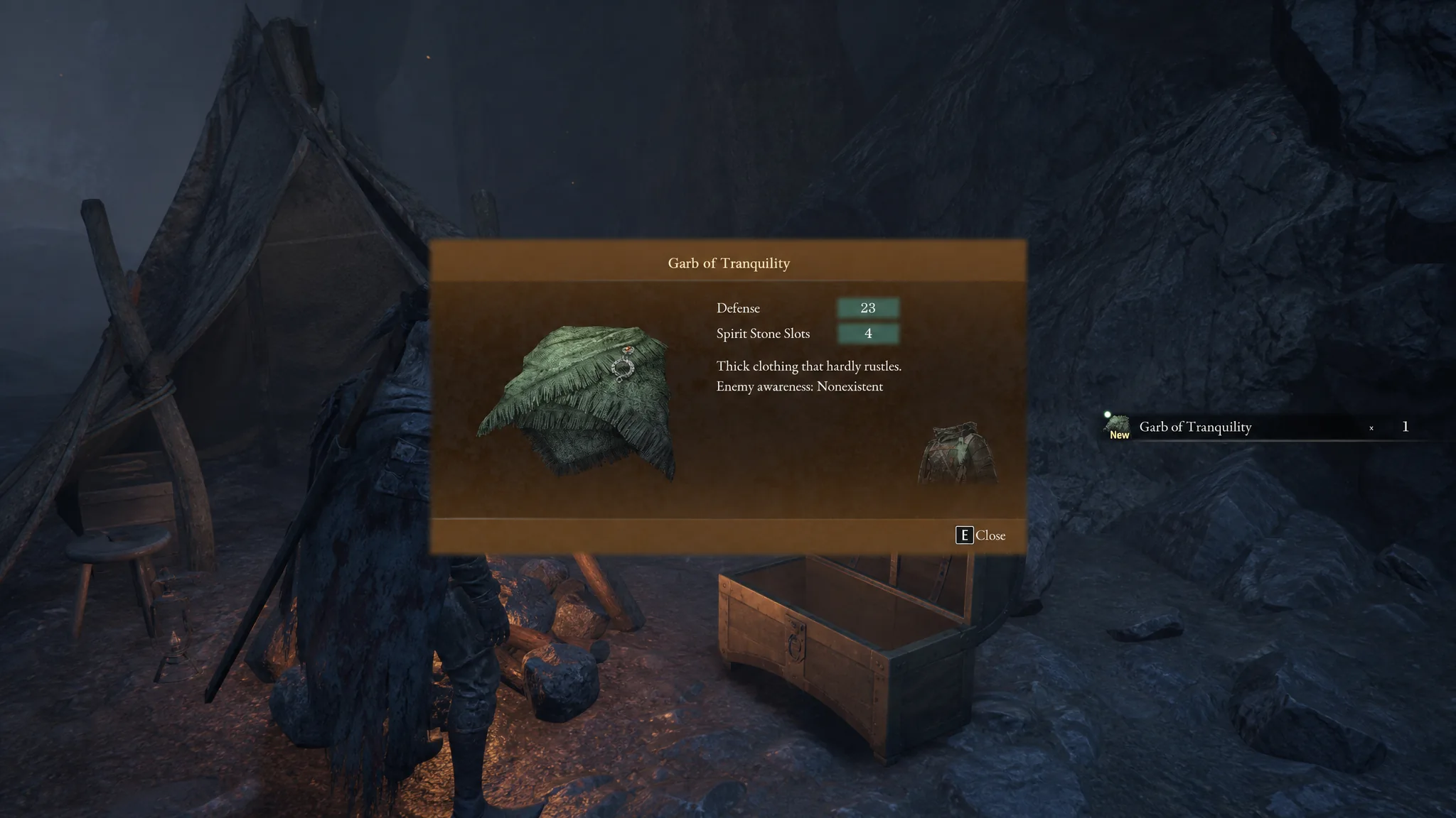The Garb of Tranquility in Beast of Reincarnation is shown