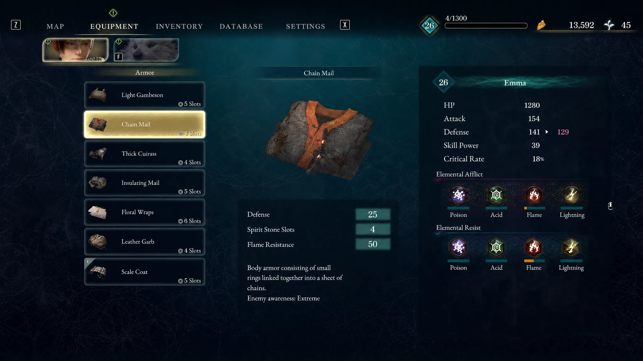 The Chain Mail armor is shown in Beast of Reincarnation