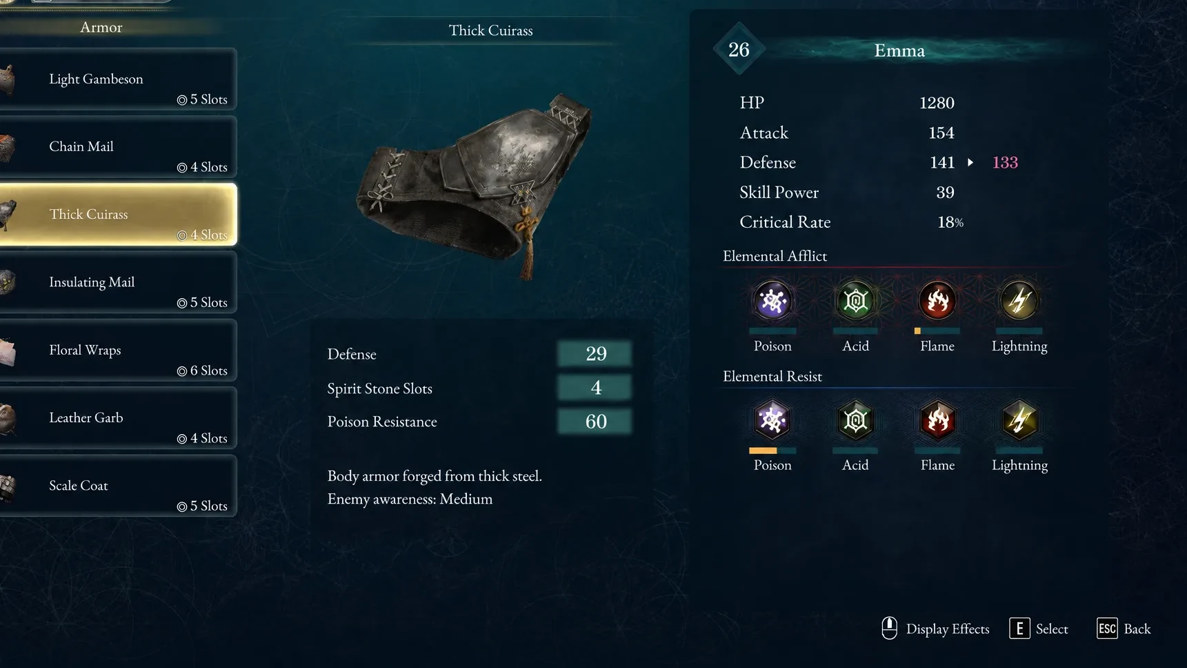 The Thick Cuirass armor is shown in Beast of Reincarnation