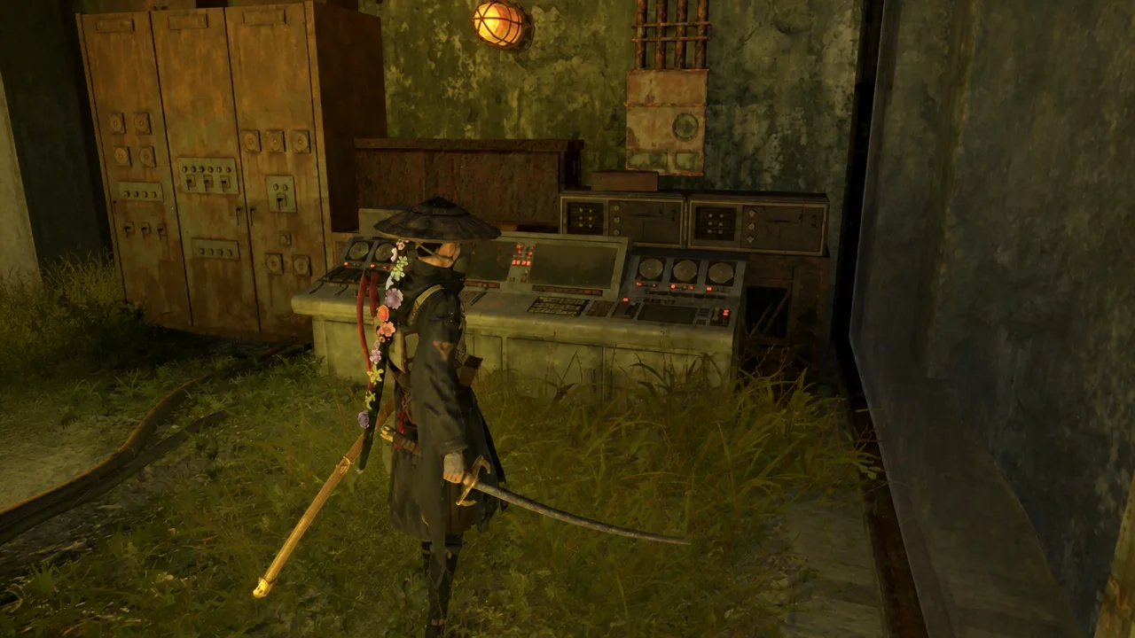 Emma is shown interacting with a control panel in Beast of Reincarnation