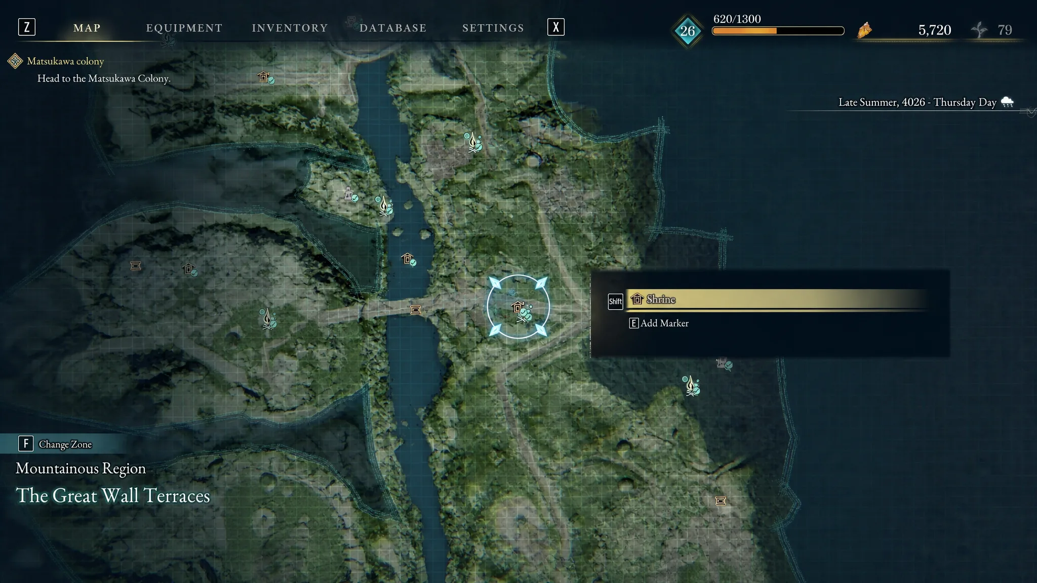 The location of a Dragon Vein Shrine is shown on the map in Beast of Reincarnation