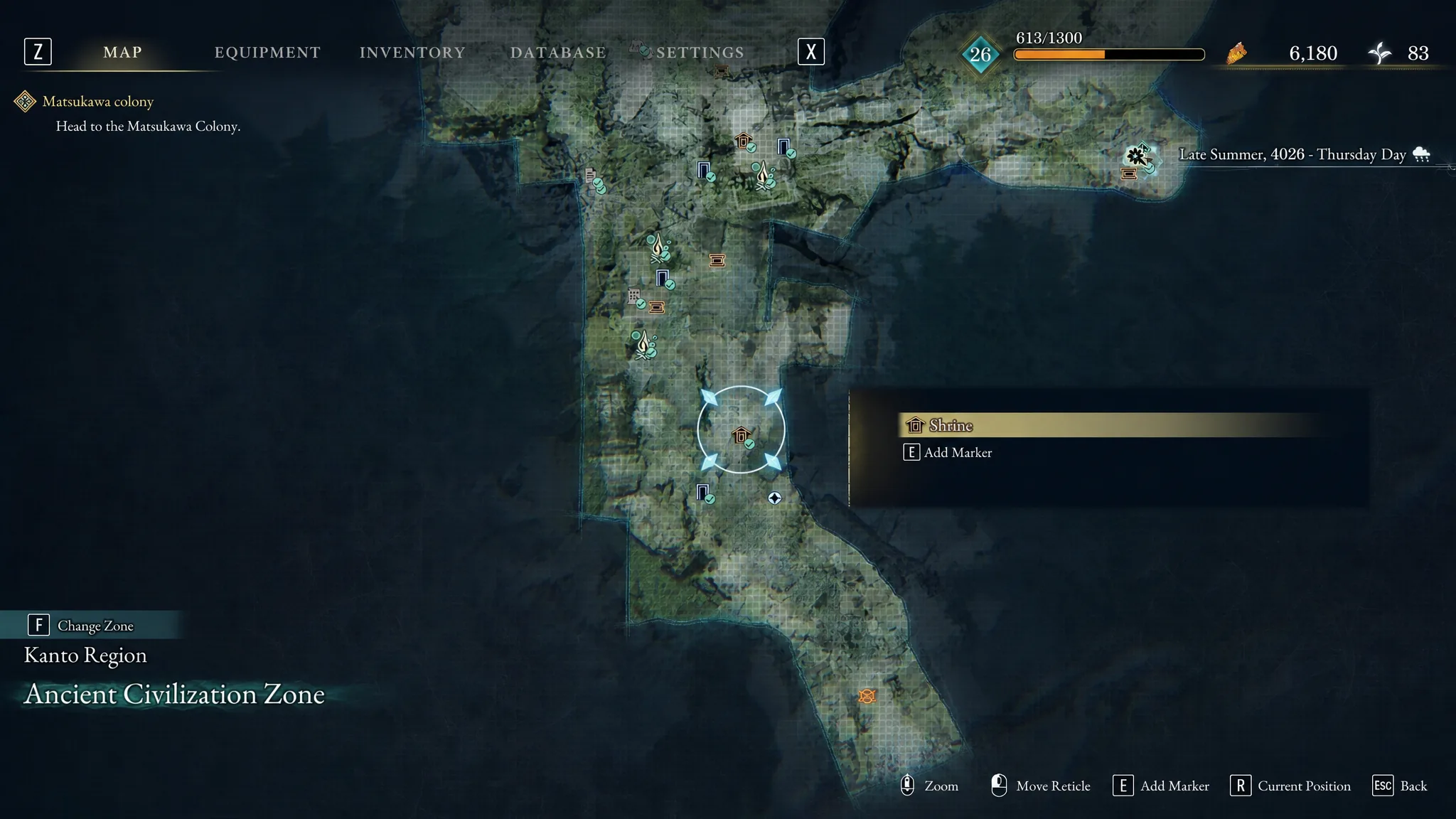 The location of a Dragon Vein Shrine is shown on the map in Beast of Reincarnation