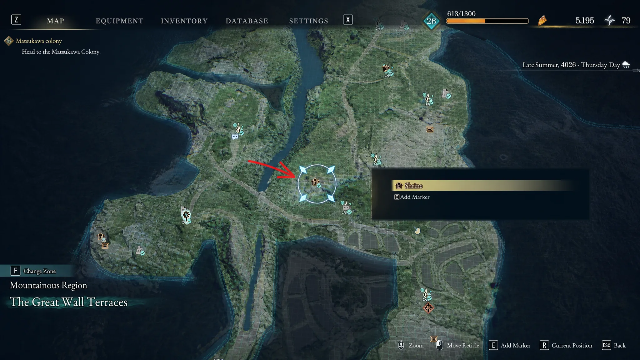 The location of a Dragon Vein Shrine is shown on the map in Beast of Reincarnation