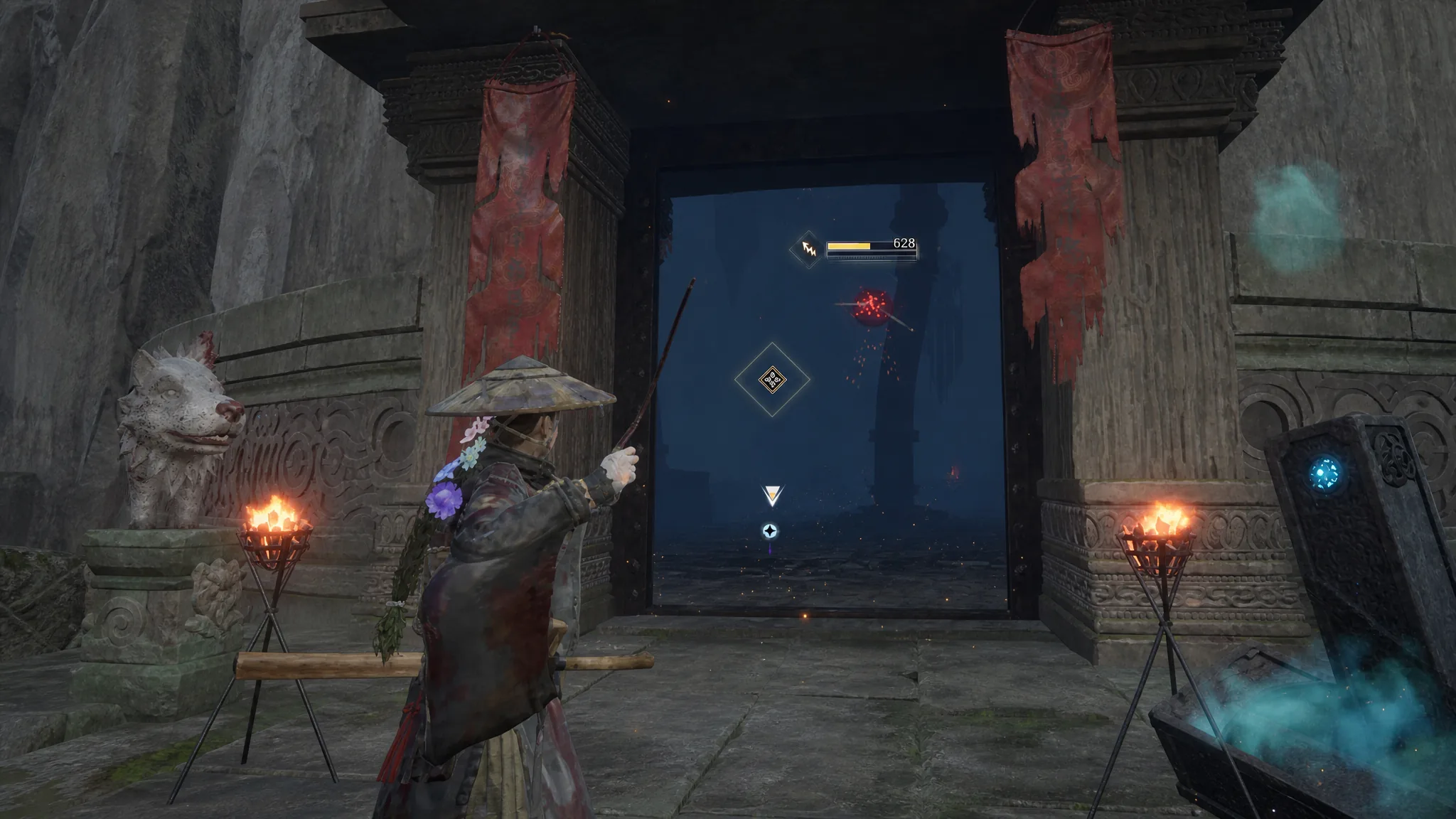 The tower you need to enter to leave the Stone Chamber in Beast of Reincarnation