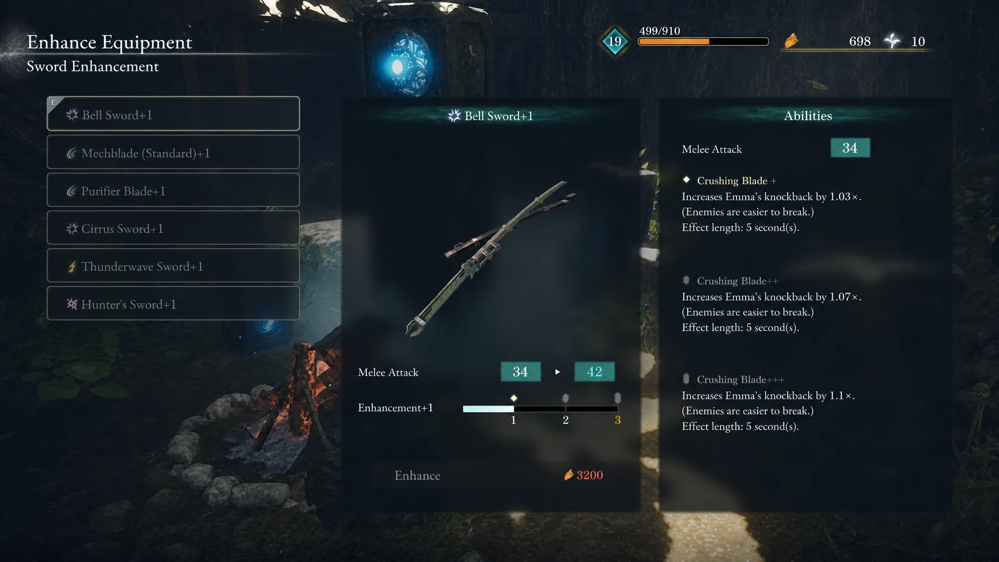 The Bell Sword in Beast of Reincarnation is shown