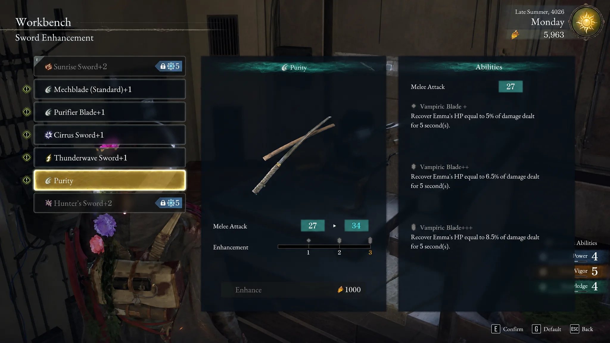 The Purity Sword in Beast of Reincarnation is shown