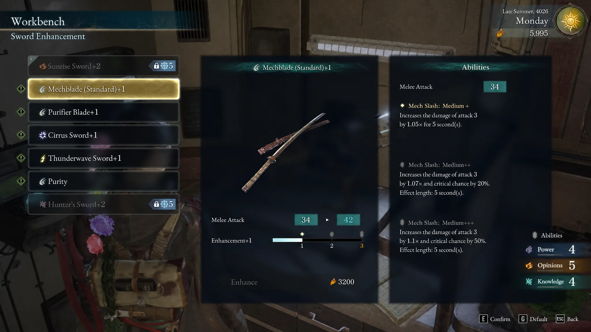 The Mechblade Standard Sword in Beast of Reincarnation is shown