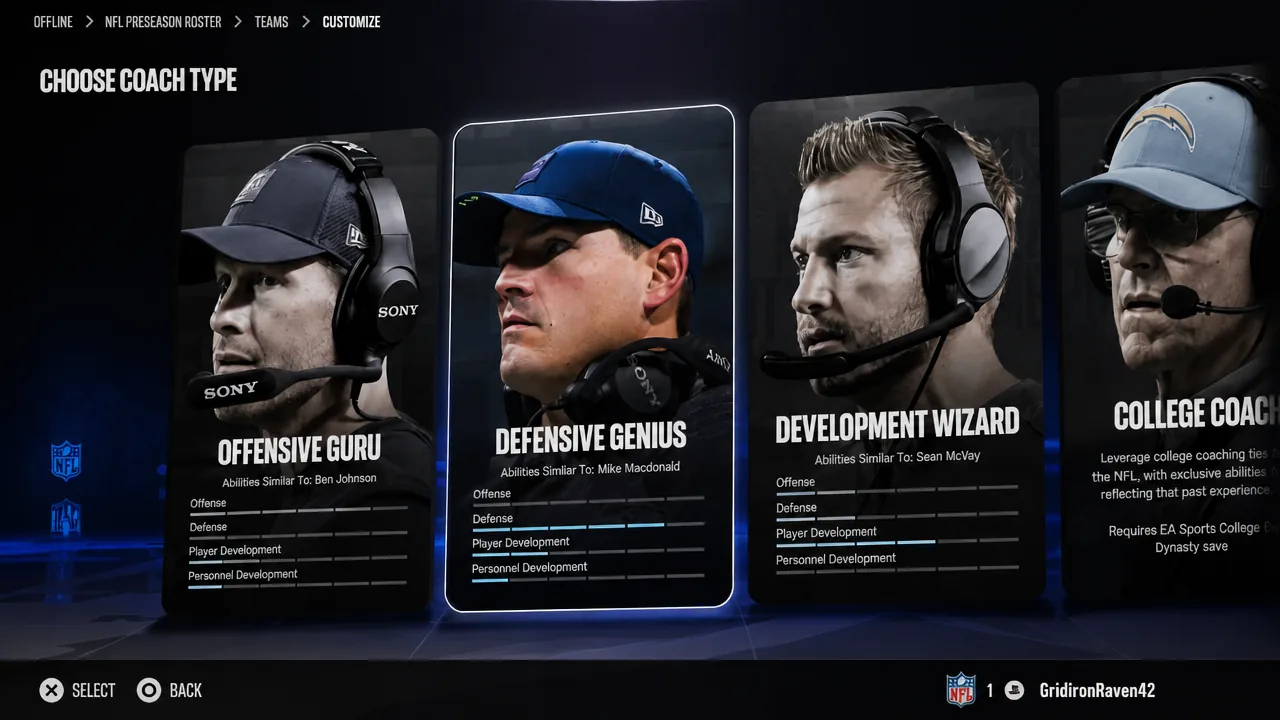 Head coach in Madden NFL 27