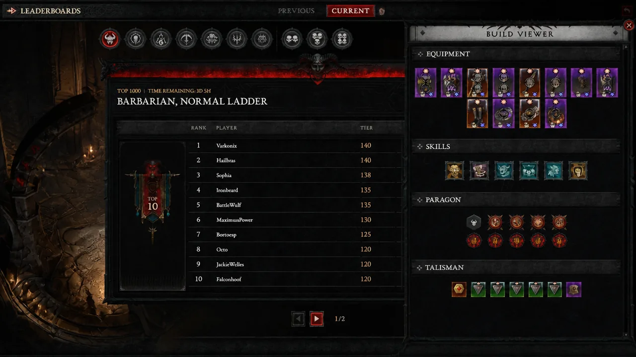 Blazing Scream Warlock casting Hellfire skills in Diablo 4 Season 15