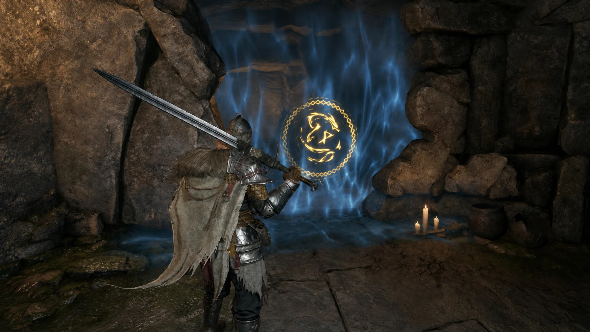 Entrance to Einherjar Ship Grave in Mistfall Hunter