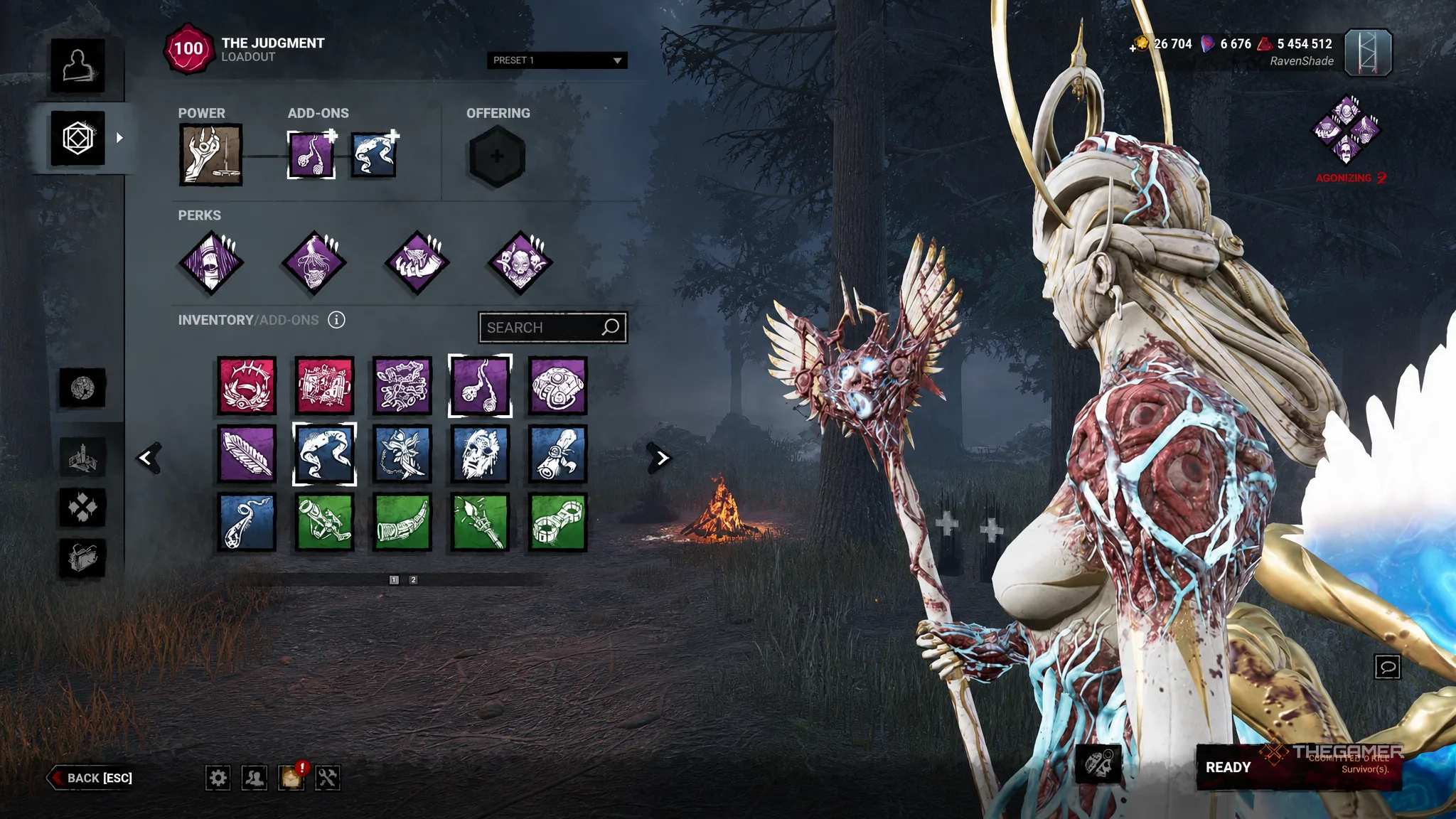 Dead By Daylight The Judgement generator regression build all perks and addons