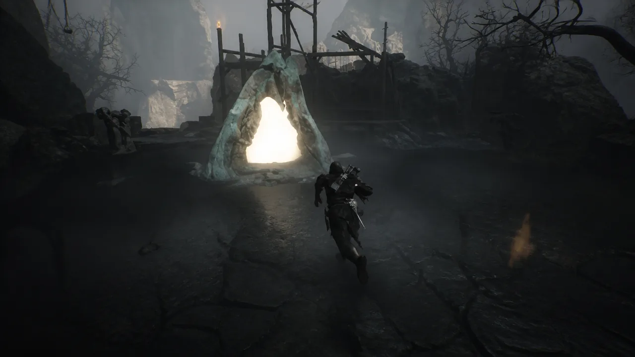 Player approaching the glowing stone portal that holds Proxima