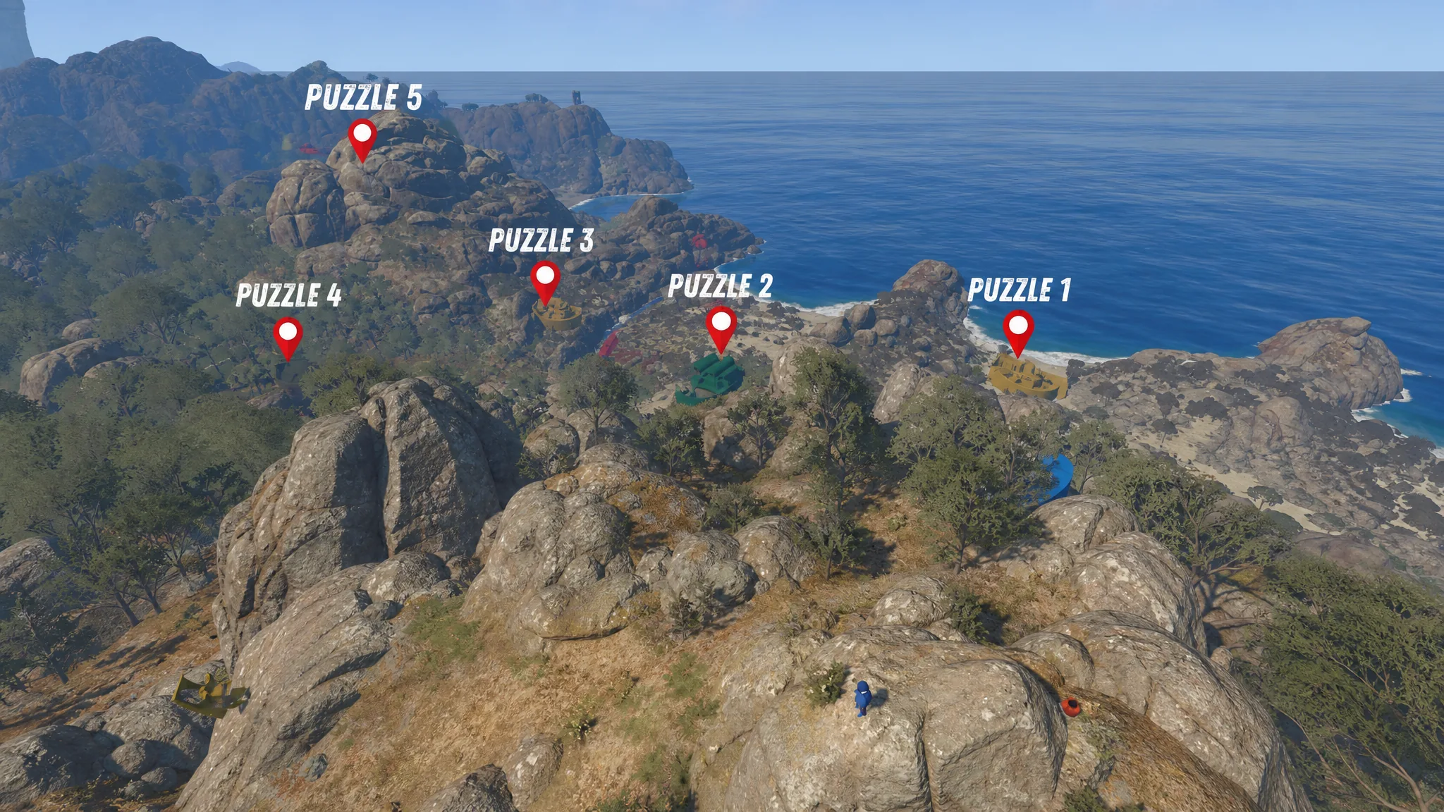 Red Tower Puzzle Locations Big Walk