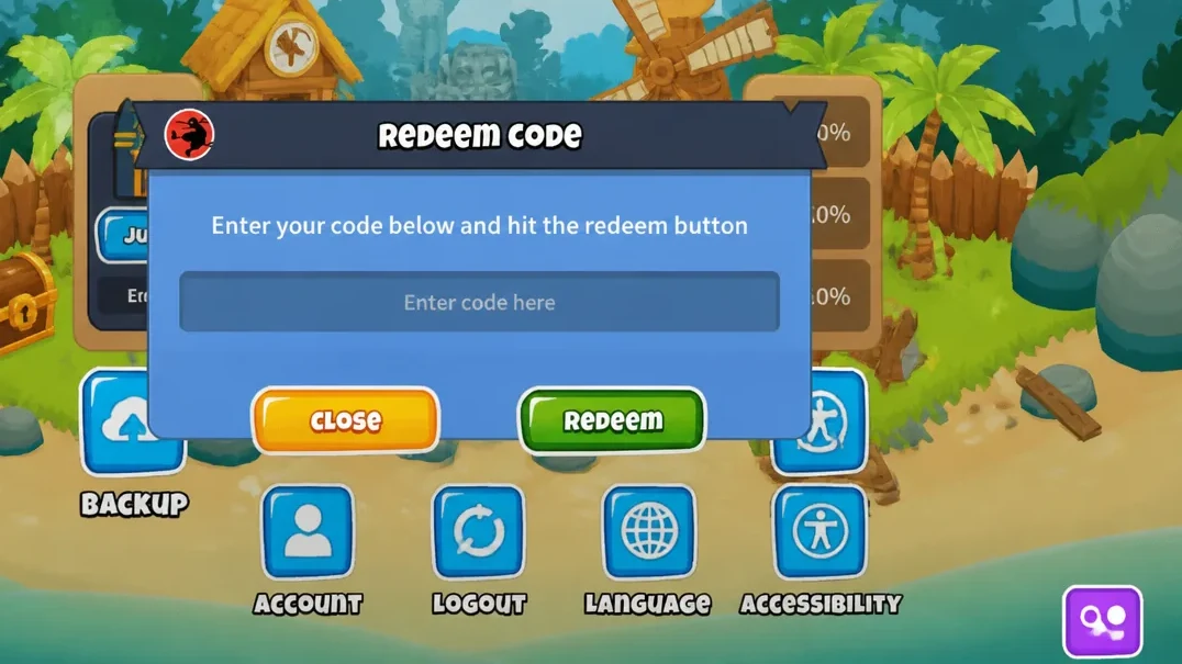 Bloons TD 6 the codes tab