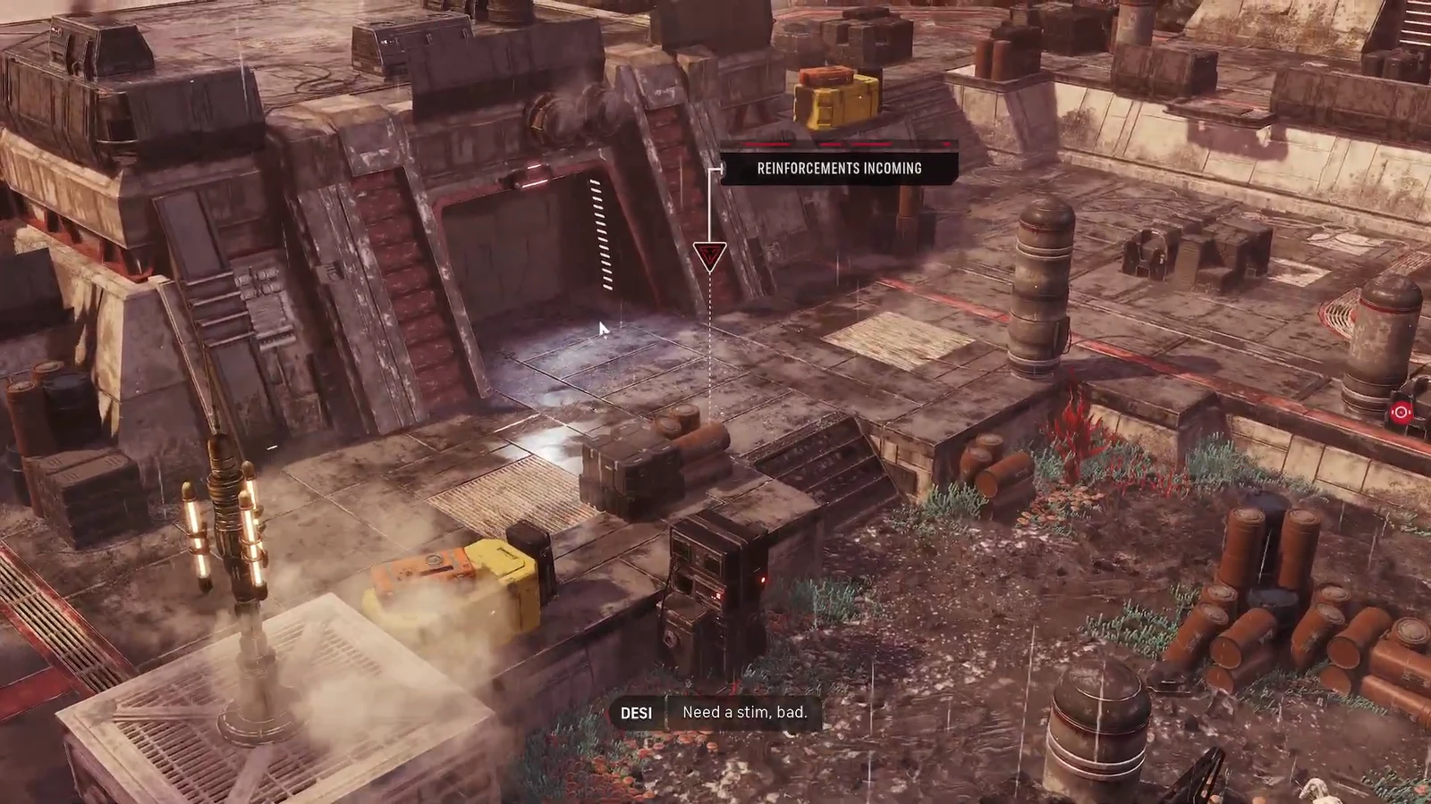 Reinforcements Incoming warning and deployment marker on the battlefield