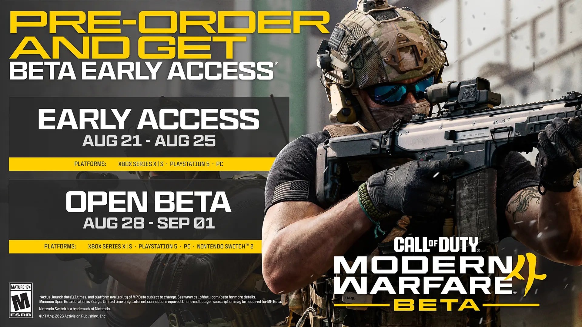Modern Warfare 4 Open Beta Early Access offer shown through Discord