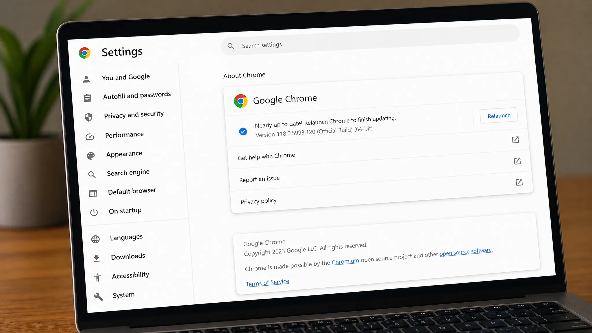 chrome update