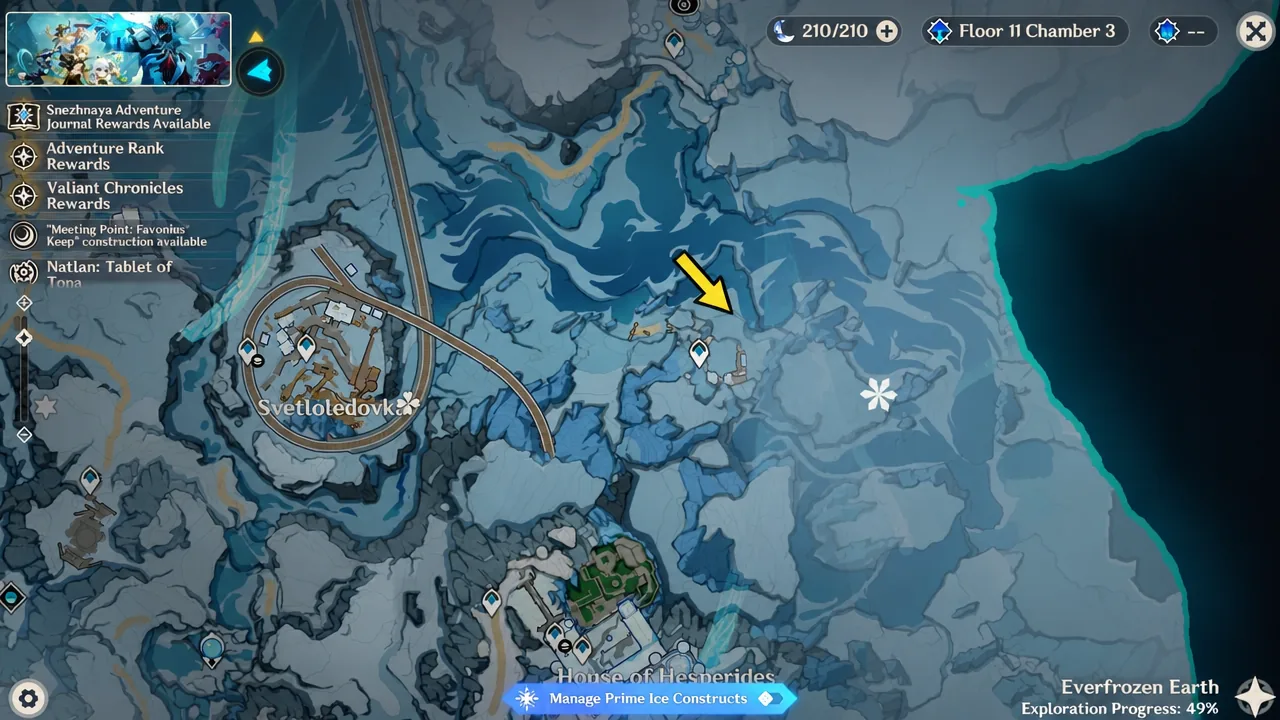 genshin-impact-snezhnaya-local-legend-location-achievement-where-find-list - churin location in fellfrost peak snezhnaya
