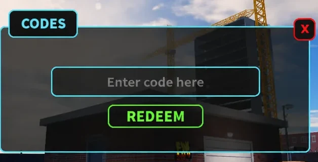 Codes menu showing the enter code field and redeem button in Fix It Up