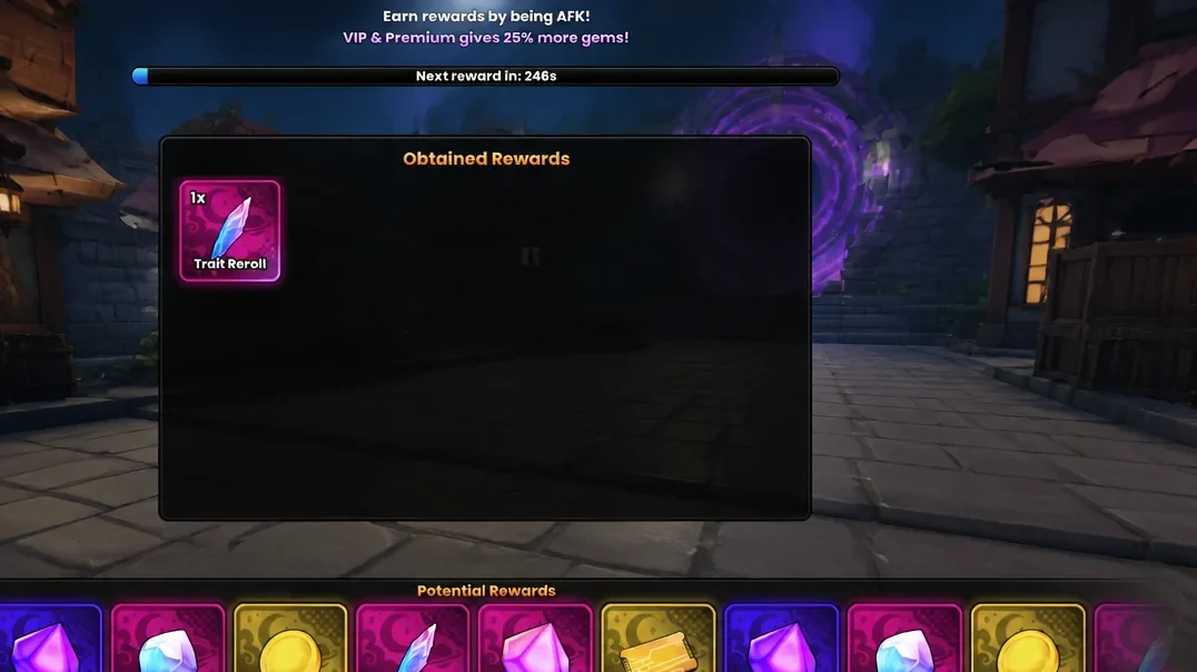 Trait Reroll reward drop