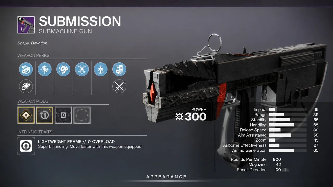 Destiny 2 Submission Curated Roll