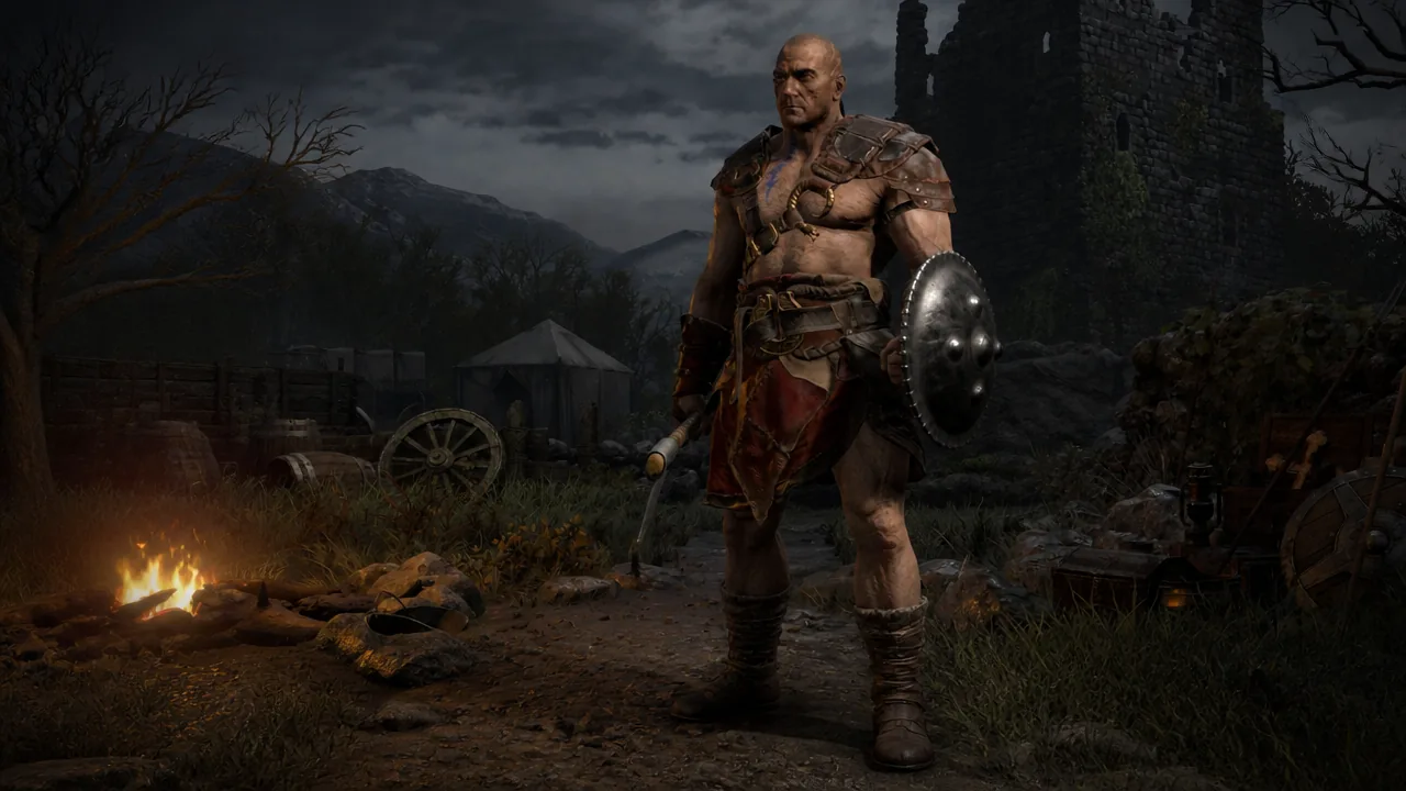 Whirlwind Barbarian spinning through enemies in Diablo 2 Resurrected