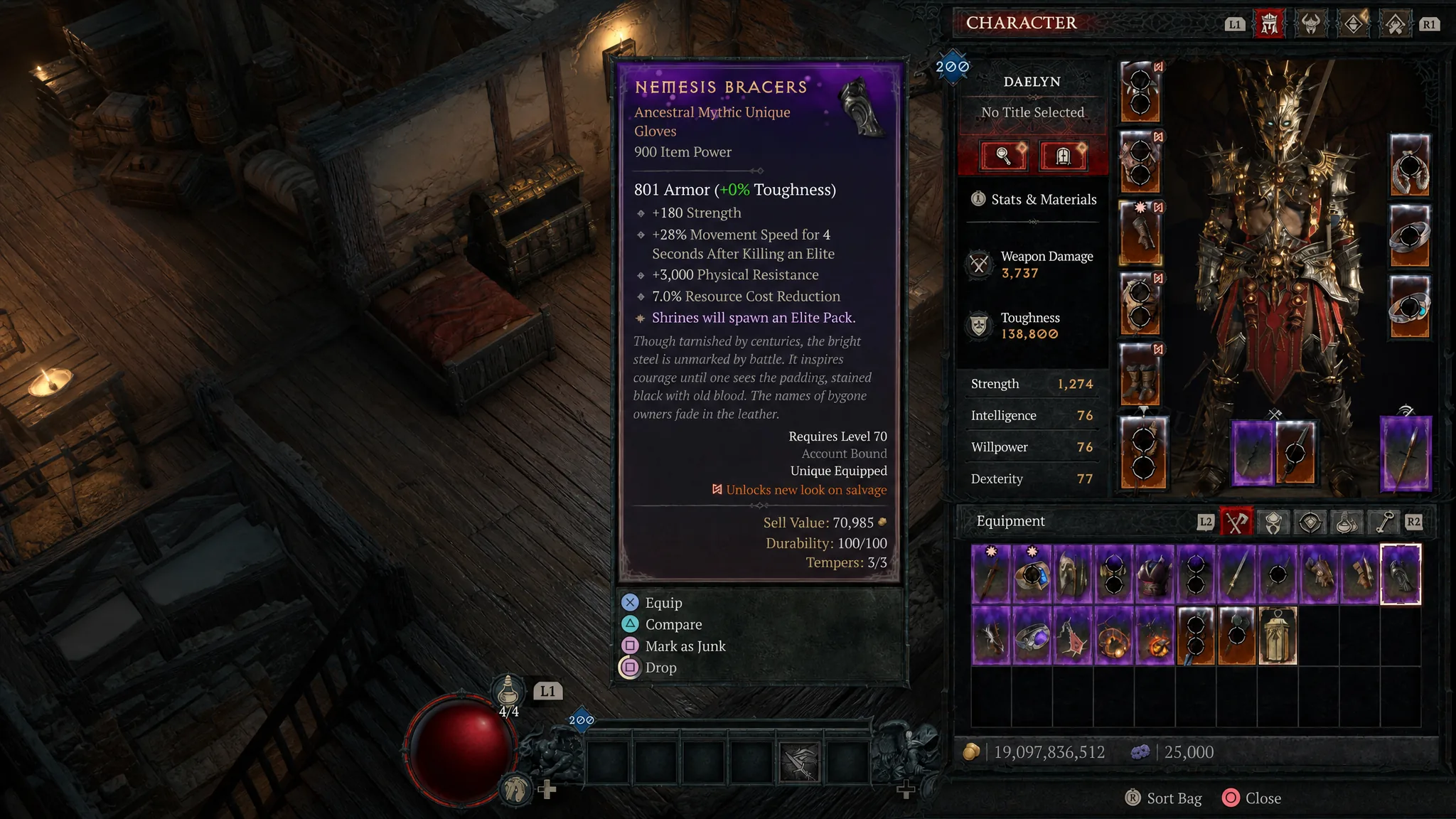Stone of Jordan ring in Diablo 4 Season 15