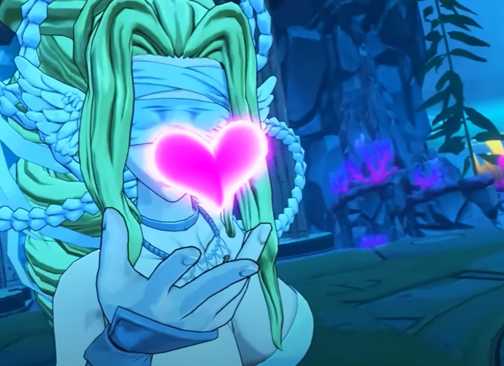 Venusmon using her healing abilities