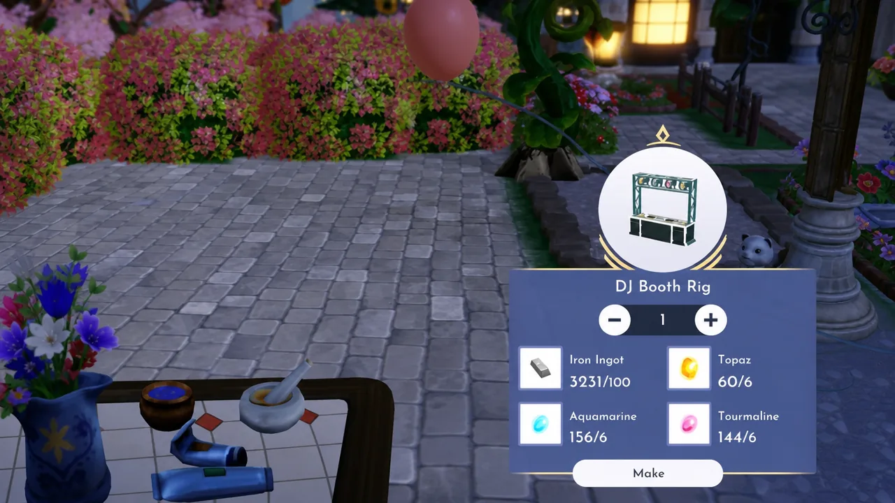 Three dj booths in Disney Dreamlight Valley