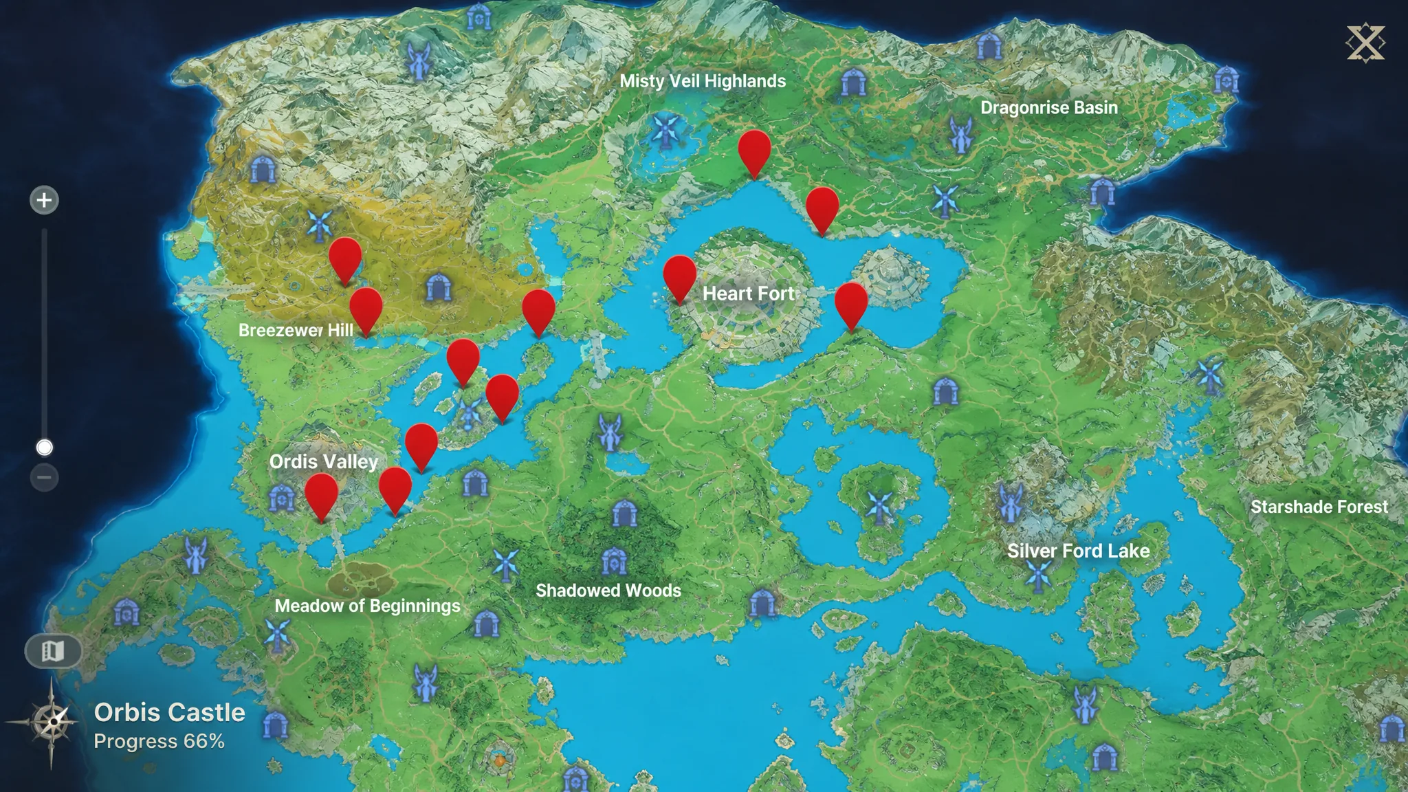 More goose egg locations marked on a map in DragonSword: Awakening