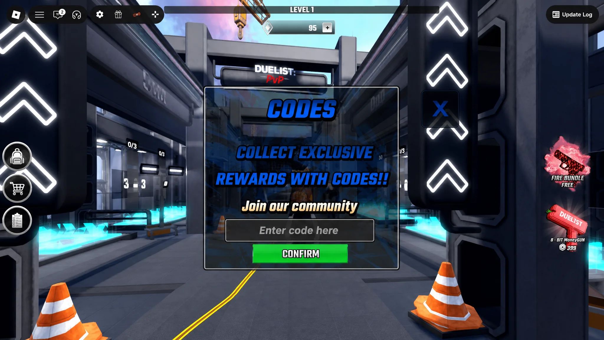 DUELIST PvP the codes tab