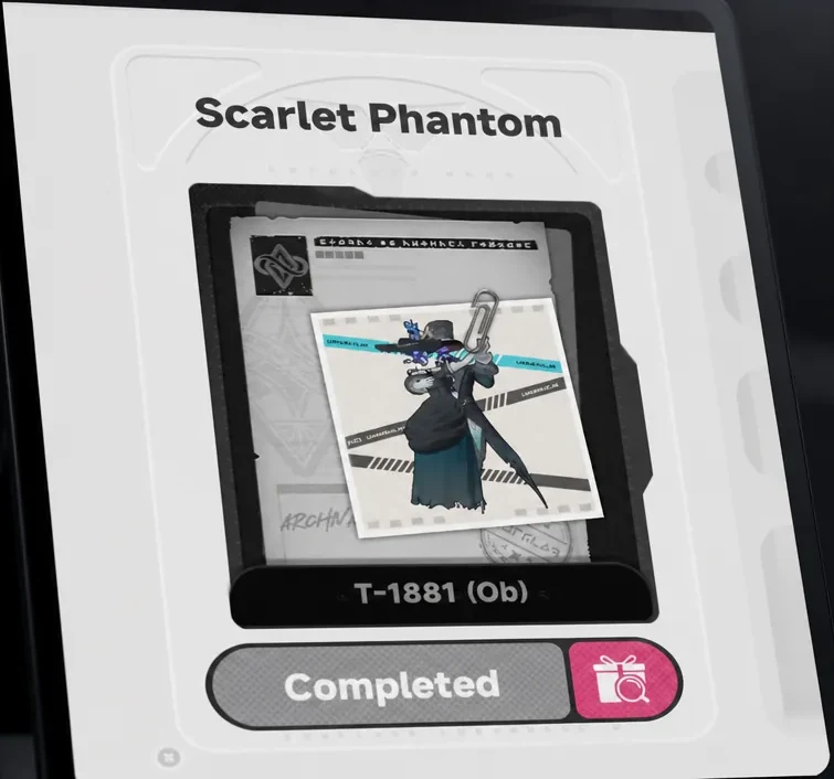 Scarlet Phantom commission file T-1881 (Ob) shown as Completed