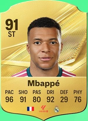 EA FC 27 highest-rated men's players lineup with Mbappé and Haaland at 91 overall