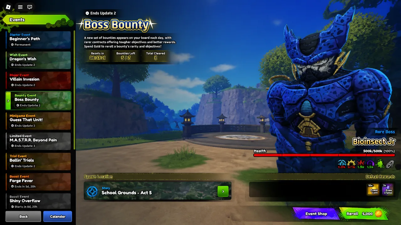 Boss Bounty event