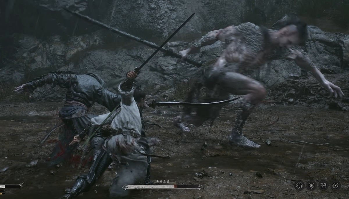 A summoned spirit fighting beside the player character in Black Myth: Zhong Kui