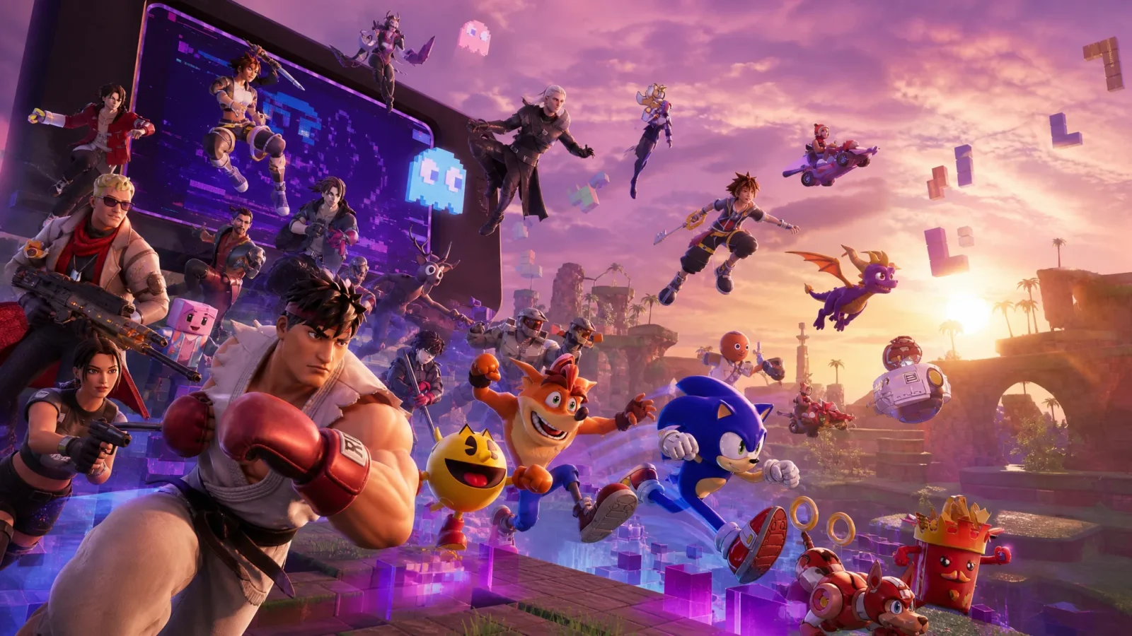 Fortnite Chapter 7 Season 4 Override — Sonic, Mega Man y crossovers