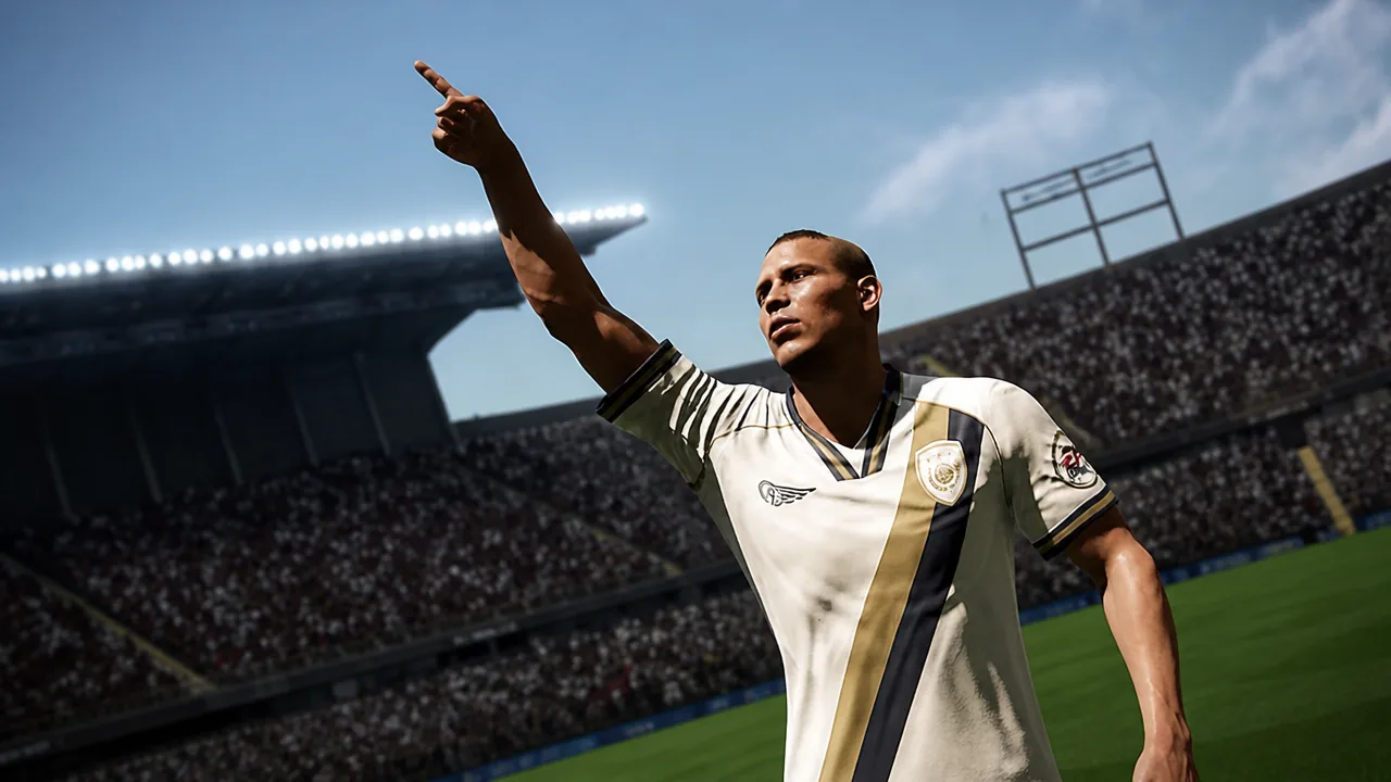 Ronaldo Lima in EA FC 25 celebrating after scoring a goal