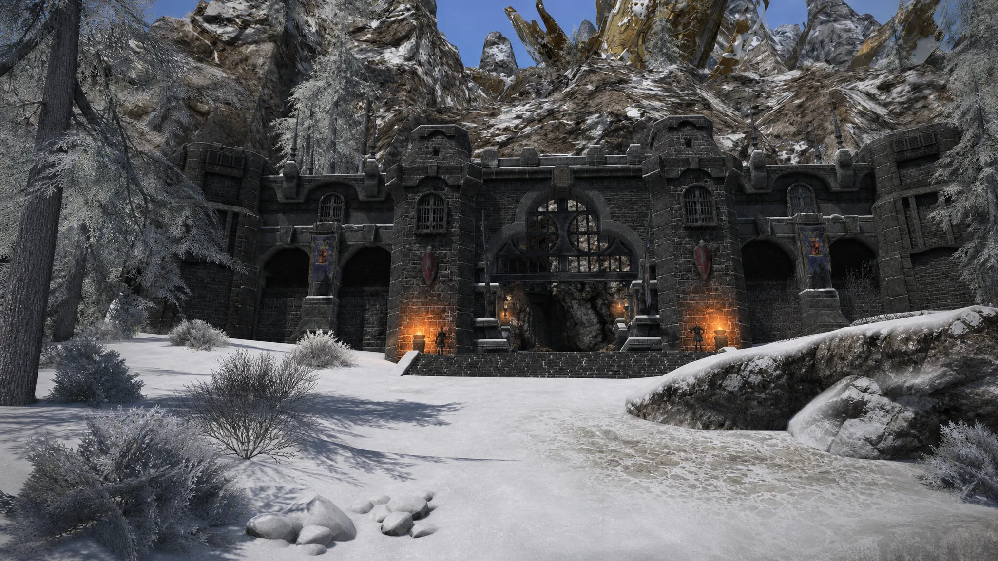 Dzemael Darkhold, one of the optional dungeons in Final Fantasy XIV