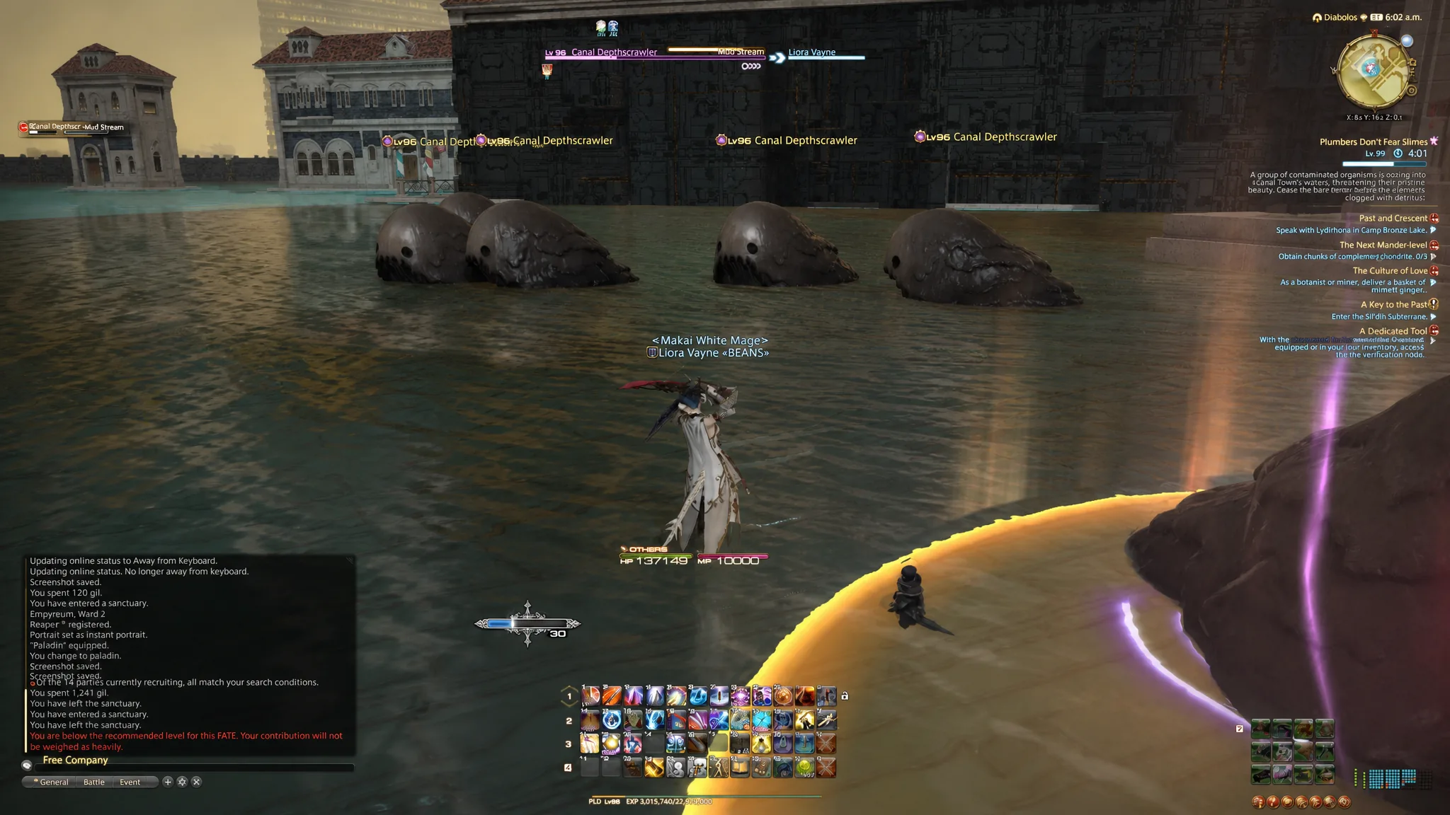 A Duty Roulette dungeon run in Final Fantasy XIV