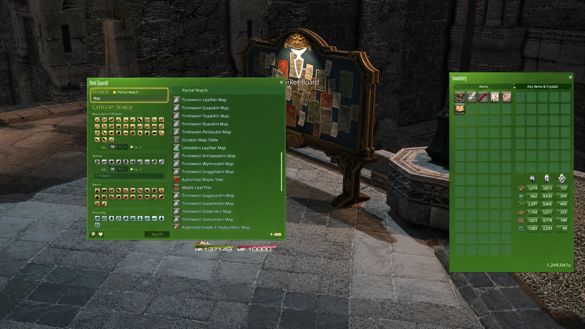 Treasure Map rewards in Final Fantasy XIV