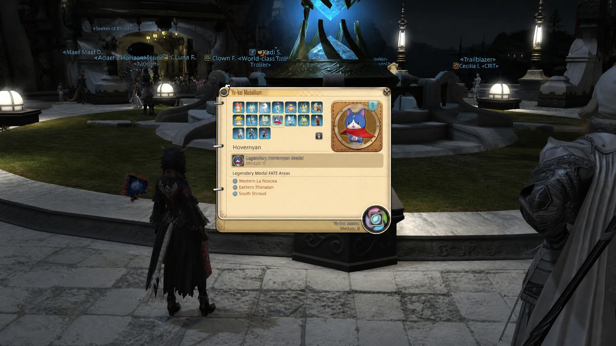 Yo-kai minions gathered in Final Fantasy XIV