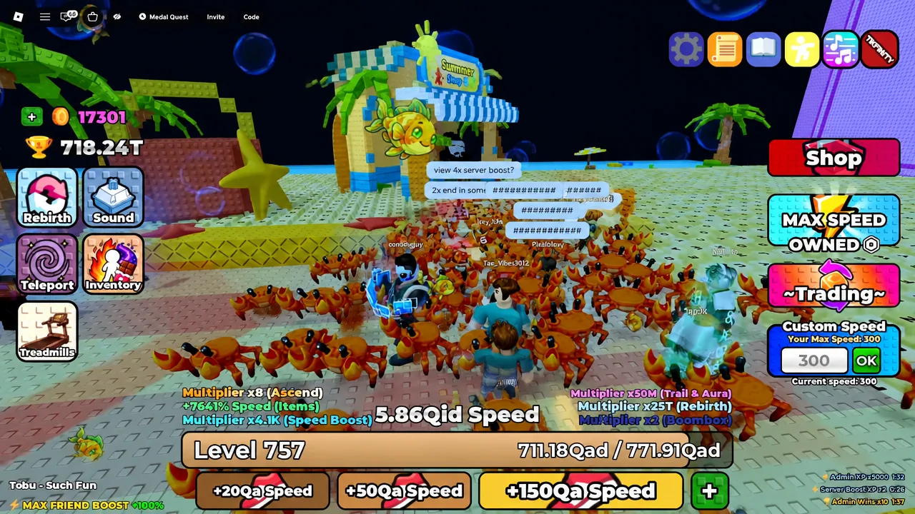 Custom Speed field set to 300 with the OK confirmation button visible