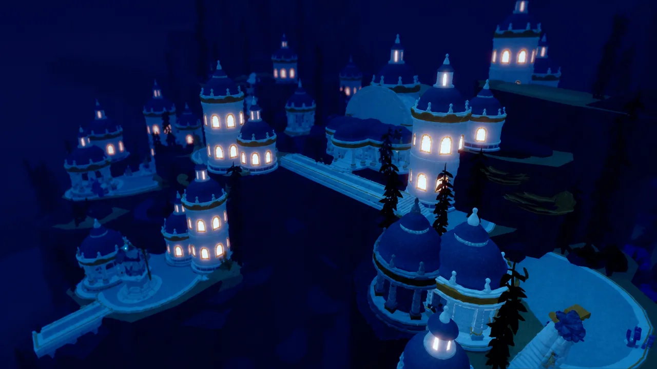 The dark Deep area of Fisch where Dr. Monty's lab is located