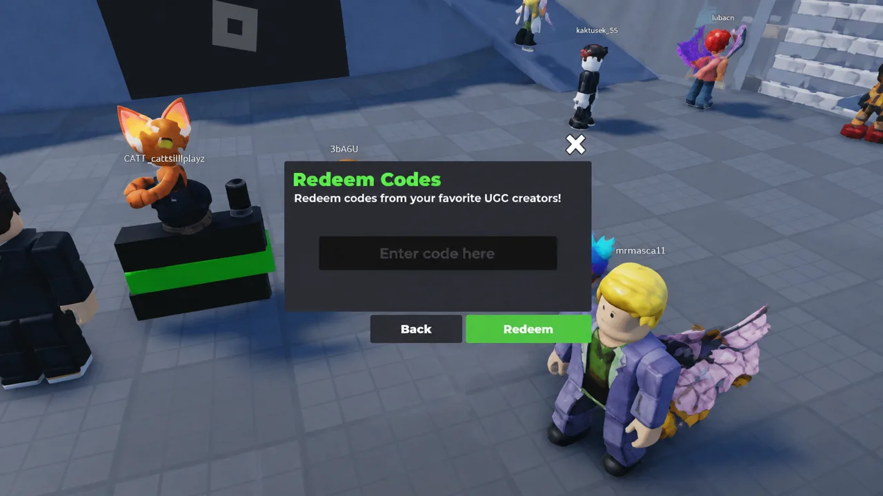 Flex UGC the codes tab