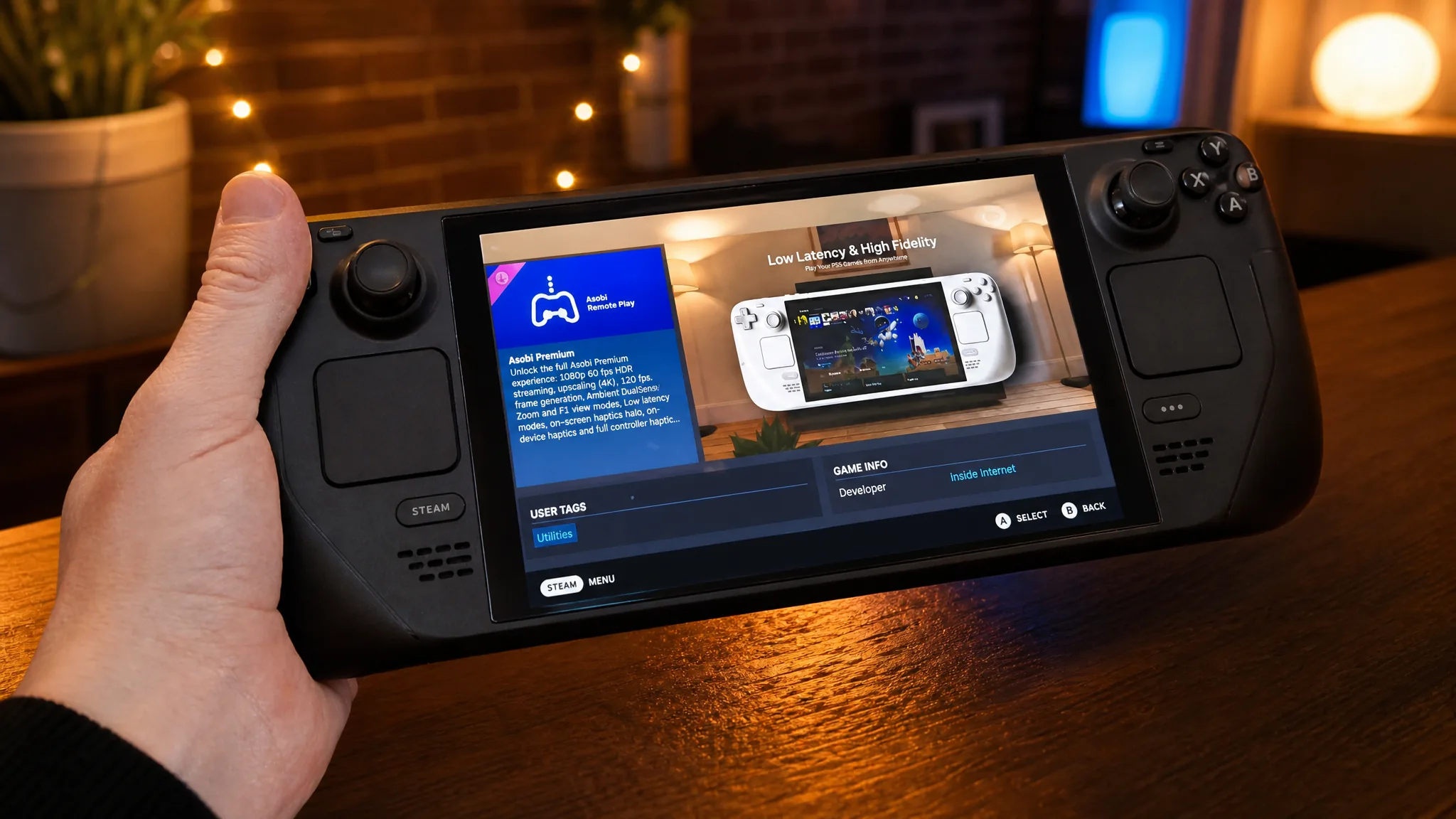Asobi: Remote Play Streams PS5 and PS Plus Games on Steam Deck