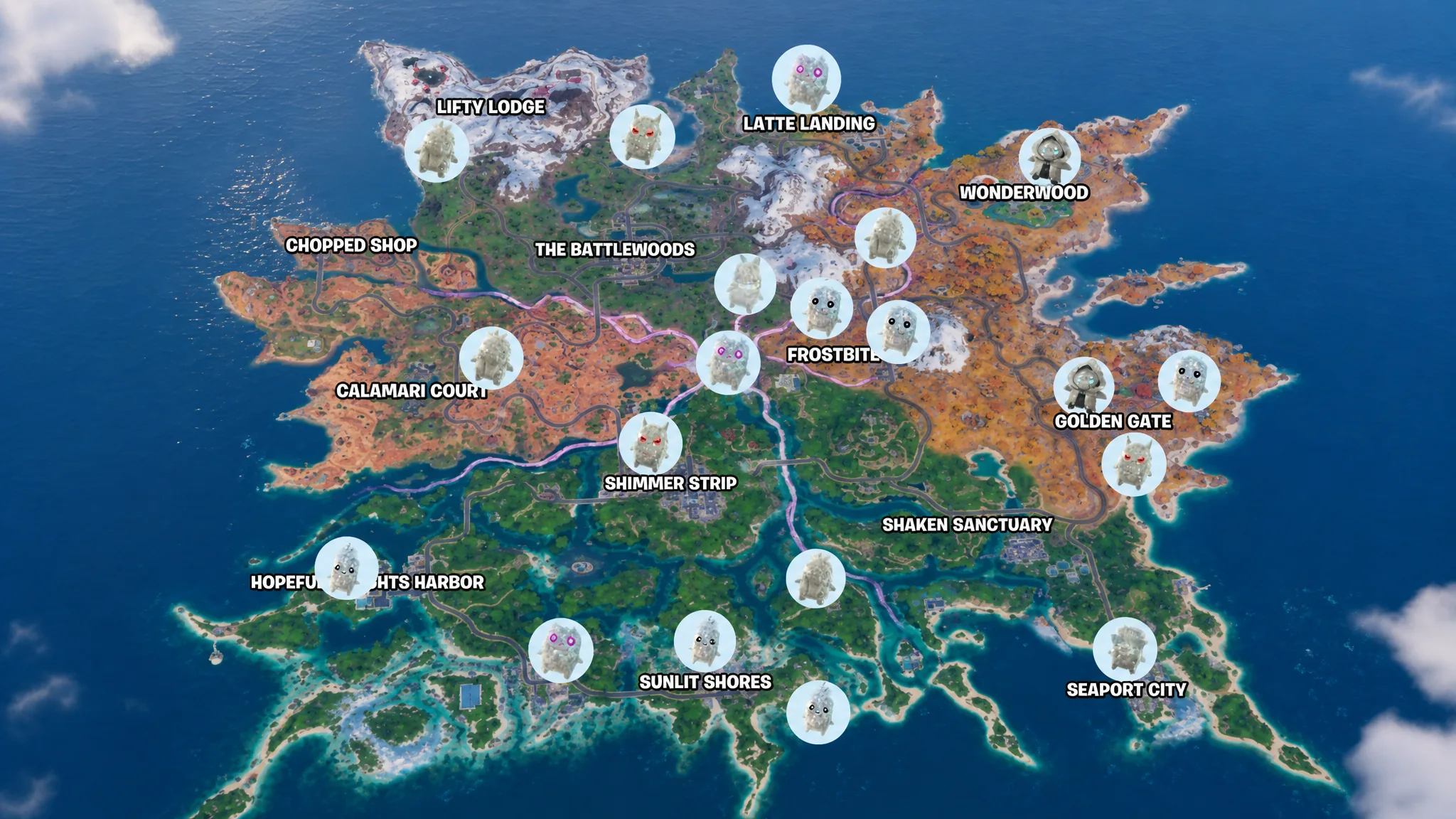 Gem Sprite Location On Fortnite Map