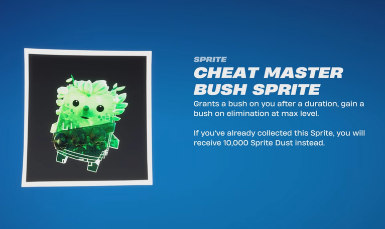 Fortnite: How to Unlock the Cheat Master Bush Sprite With GatherAndCraft